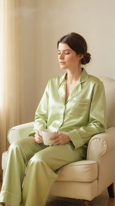 Solid Olive Silk